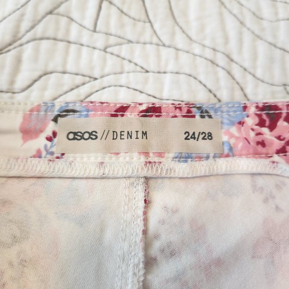 [24/28] Women's Floral Print Asos Denim Jeans - Picture 4 of 10